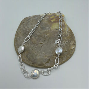 'Collette' Coin Pearl Freshwater Pearl Necklace