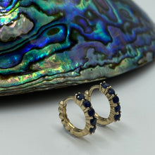 Load image into Gallery viewer, Detachable &quot;Huggie&quot; and Sapphire Earrings
