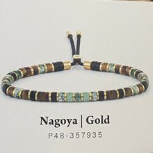 Load image into Gallery viewer, Stunning new range of Men's & Unisex Stainless steel and nautical rope jewellery, hand made in Amsterdam and designed with strength to be worn 24/7
Green, Brown and Black semi precious stones 4mm with a 4mm Gold slider
Adjustable size
In stock now size S and M
Also available in other colors and sizes 