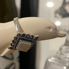 Load image into Gallery viewer, 'Marcazite and Diamond shape Mother Of Pearl Ring