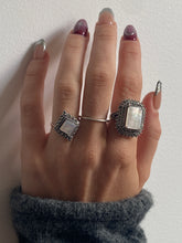 Load image into Gallery viewer, 'Marcazite and Diamond shape Mother Of Pearl Ring