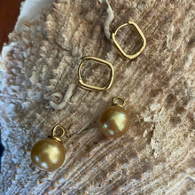 Load image into Gallery viewer, 'Azra' Detachable Rectangle "Huggie" and Golden Drop Earrings