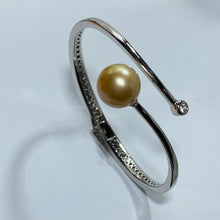 Load image into Gallery viewer, 'Byrani' Golden South Sea Pearl Bangle