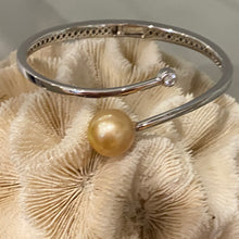 Load image into Gallery viewer, 'Byrani' Golden South Sea Pearl Bangle