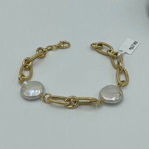 'Collette' Coin Pearl Freshwater Pearl Bracelet