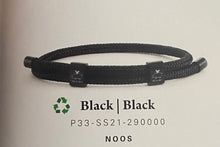 Load image into Gallery viewer, Stunning new range of Men&#39;s Stainless steel and nautical rope jewellery, hand made in Amsterdam and designed with strength to be worn 24/7

Black 6mm round rope and matt black fittings

Adjustable size

In stock now in size L

Also available in other colors and sizes&nbsp;
