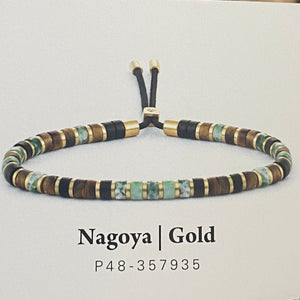 Stunning new range of Men's &amp; Unisex Stainless steel and nautical rope jewellery, hand made in Amsterdam and designed with strength to be worn 24/7

Green, Brown and Black semi precious stones 4mm with a 4mm Gold slider&nbsp;

Adjustable size

In stock now size S and M

Also available in other colors and sizes&nbsp;