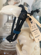 Load image into Gallery viewer, Stunning new range of Men&#39;s Stainless steel and nautical rope jewellery, hand made in Amsterdam and designed with strength to be worn 24/7

Black 4mm rope with Black&nbsp; 6mm Hook

In stock now size S

Also available in other colors and sizes&nbsp;

