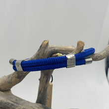 Load image into Gallery viewer, &#39;Little Lewis&#39; Cobalt &amp; Silver Pig &amp; Hen Mens Bracelet
