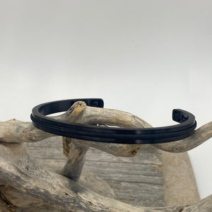 'Navarch' Black and Black 6mm Pig & Hen Mens Bracelet