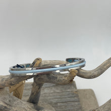 Load image into Gallery viewer, &#39;Navarch&#39; Arctic Blue &amp; Silver 6mm Pig &amp; Hen Mens Bracelet
