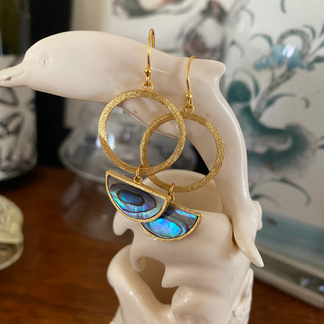 'Shapes' Link' Paua shell  Earrings