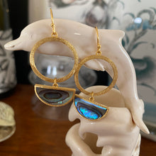 Load image into Gallery viewer, &#39;Shapes&#39; Link&#39; Paua shell  Earrings
