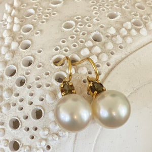 'Andalusite' Australian South Sea pearl earrings