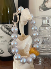 Load image into Gallery viewer, ‘Amber’ and Grey Freshwater Pearl Bracelet
