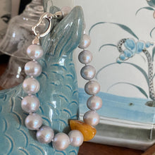 Load image into Gallery viewer, ‘Amber’ and Grey Freshwater Pearl Bracelet
