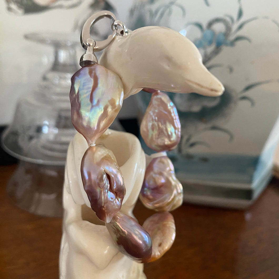 'Lowa Lavender'  Freshwater Baroque Pearl Bracelet