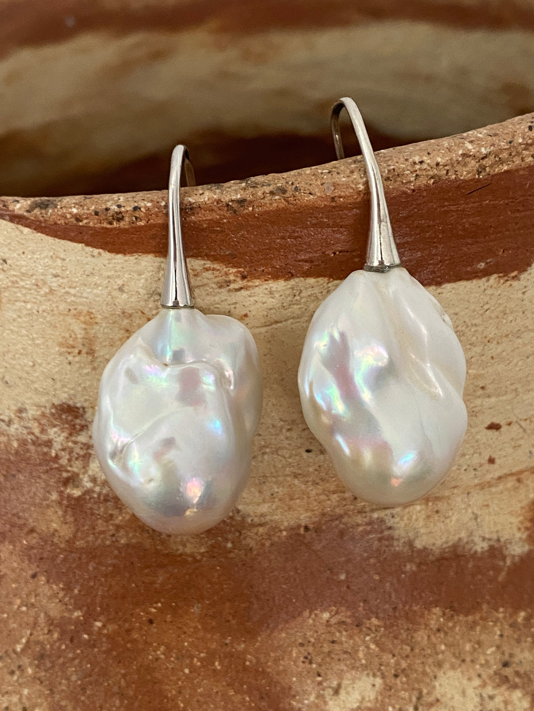 'Talex' Freshwater Baroque Pearl Earrings