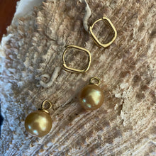 Load image into Gallery viewer, &#39;Azra&#39; Detachable Rectangle &quot;Huggie&quot; and Golden Drop Earrings
