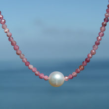 Load image into Gallery viewer, &#39;Rubie&#39; Australian South Sea pearl and ruby necklace
