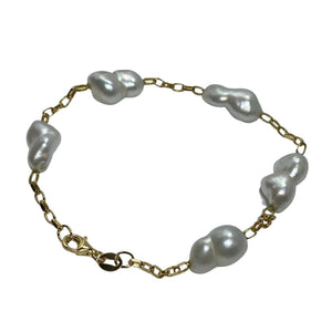 'Kyoko' Australian South Sea Keshi Pearl Bracelet