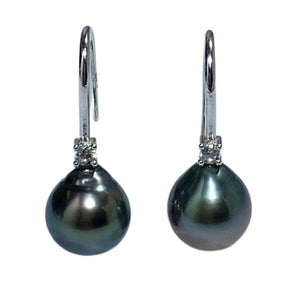 'Taha' Tahitian South sea pearl earrings