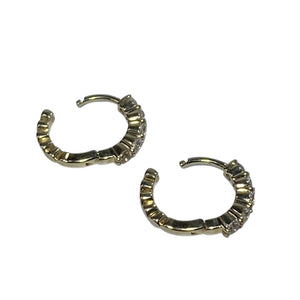 Detachable white gold "Huggie" style Earrings