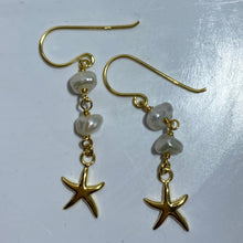 Load image into Gallery viewer, &#39;Starfish&#39; Hook Style Freshwater Pearl Earrings
