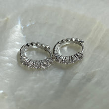 Load image into Gallery viewer, Detachable white gold &quot;Huggie&quot; style Earrings
