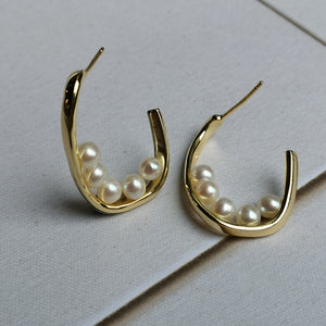 'Nest' Freshwater Pearl Earrings