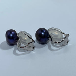 'Clip On'  Button Freshwater Pearl Studs