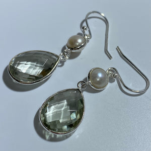 'Amethyst' Hook Style Freshwater Pearl Earrings