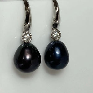 'Amber' Hook Style Freshwater Pearl Earrings