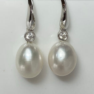 'Amber' Hook Style Freshwater Pearl Earrings