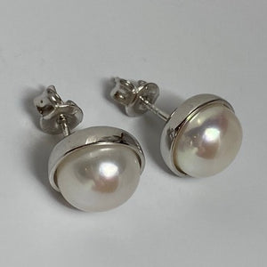 'Jade' Stud Style Freshwater Pearl Earrings