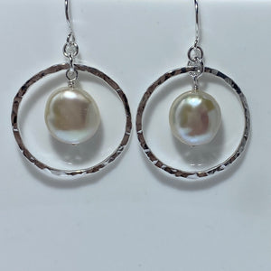 'Pina' Hook Style Freshwater Pearl Earrings
