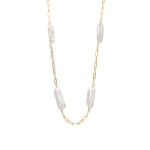 'Longpath' Biwa Freshwater Pearl Necklace