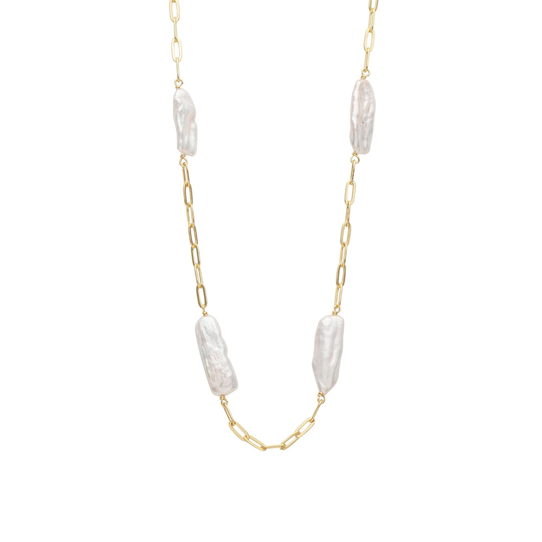 'Longpath' Biwa Freshwater Pearl Necklace