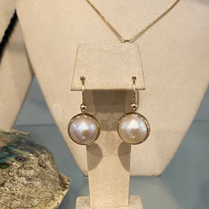 South sea "Mabe" pearl earrings