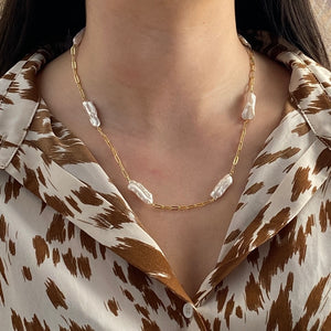 'Longpath' Biwa Freshwater Pearl Necklace