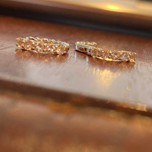 White gold Detachable "Huggie" style Earrings