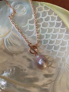 'Louella Pink' Edison Freshwater Pearl Necklace