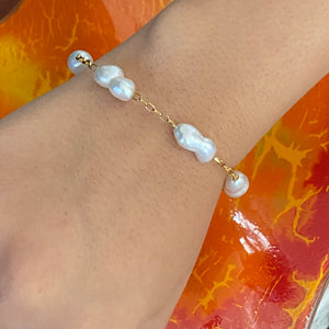 'Kyoko' Australian South Sea Keshi Pearl Bracelet