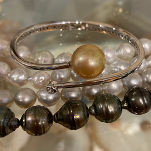 'Byrani' Golden South Sea Pearl Bangle