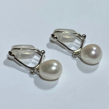 Load image into Gallery viewer, Clip On Drop Style Earring featuring Natural Pink 7.5-8mm Drop Shape Freshwater Pearls.  Also available in Black pearls - select below
