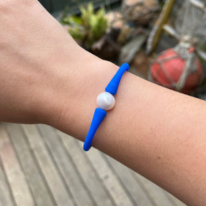 Silicone Bracelets with Freshwater Pearls