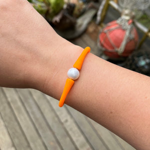 Silicone Bracelets with Freshwater Pearls