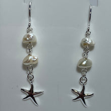 Load image into Gallery viewer, &#39;Starfish&#39; Hook Style Freshwater Pearl Earrings
