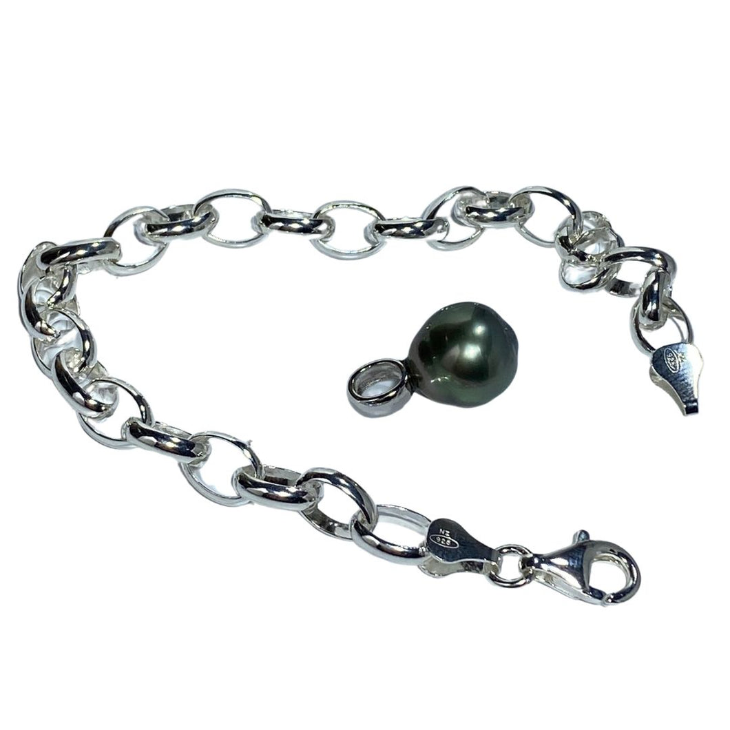 Sterling Silver Belcher link Bracelet 