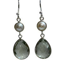 Load image into Gallery viewer, &#39;Amethyst&#39; Hook Style Freshwater Pearl Earrings
